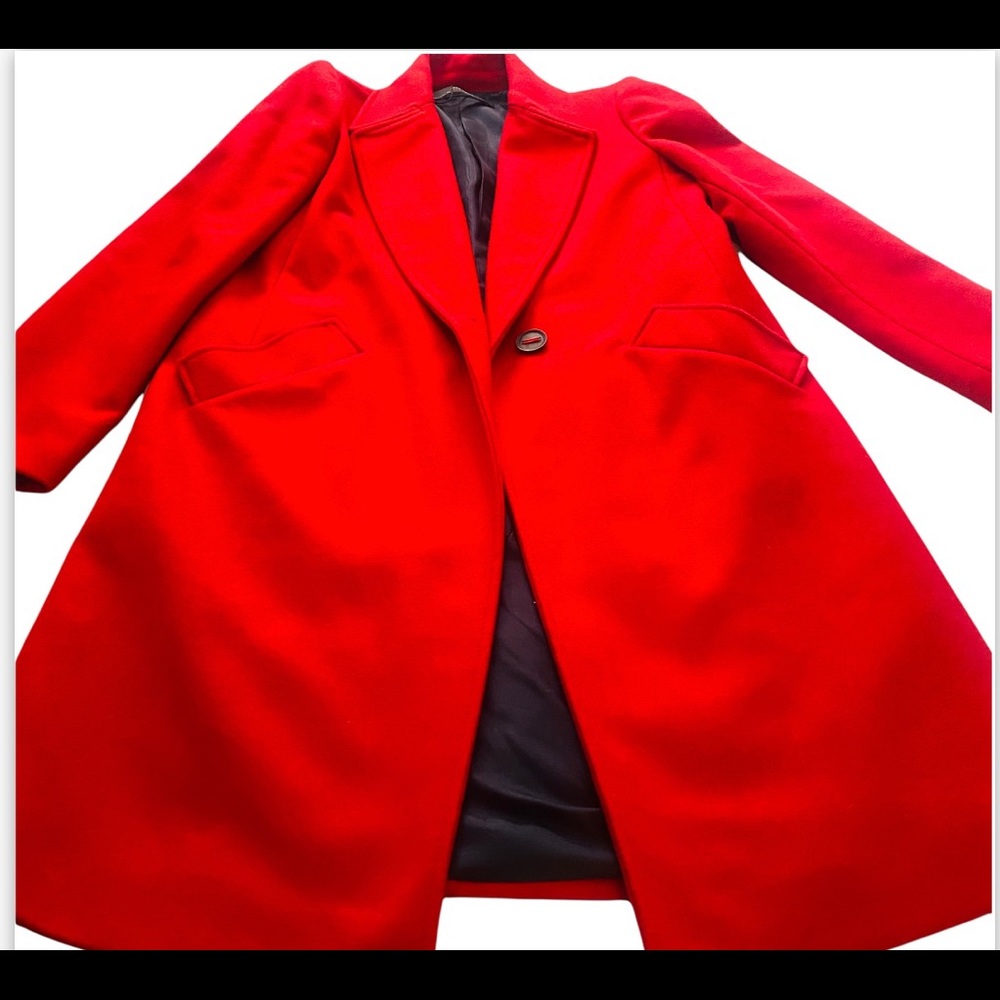 Zara basic beautiful red coat. Size small.